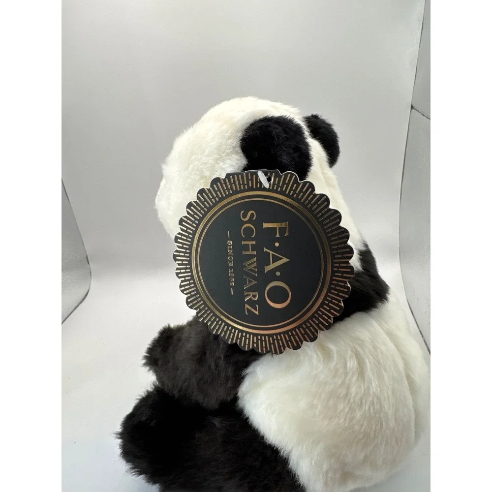 FAO Schwarz Panda Bear Plush Stuffed‎ Animal Black White Soft Toy 10 inch
